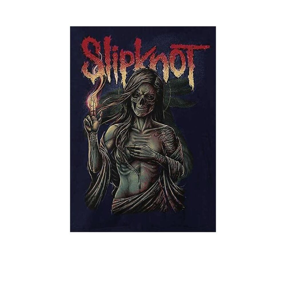 Slipknot Unisex Adult Burn Me Away Back Print Pullover Hoodie / Navy Blue